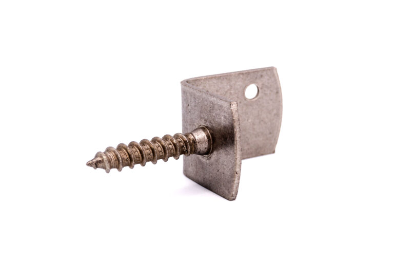Flechtzaunhalter aus Edelstahl